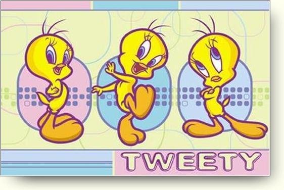 3 Tweetys in pastel colours