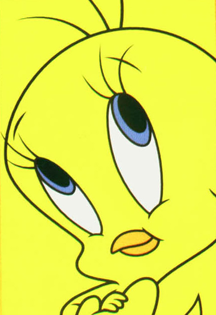 All yellow Tweety picture - Tweety thinking