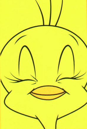 All yellow Tweety picture - Tweety very glad