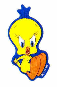 Angry Tweety with blue border
