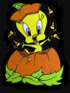 Halloween Tweety pumpkin