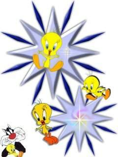 Purple stars with Tweety