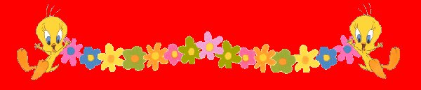 Red Tweety flower banner