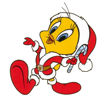 Santa Tweety with candy