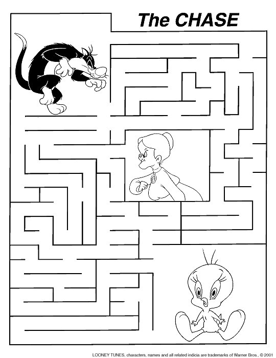 Sylvester and Tweety maze