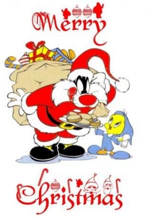 Sylvester and Tweety merry christmas-X-mas