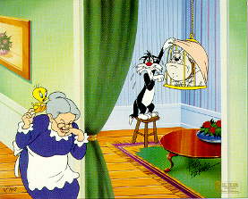 Sylvester finds Hector in the cage!