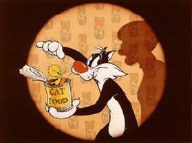 Sylvester wants to eat Tweety