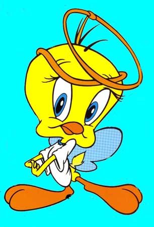 Tweety dressed like an angel