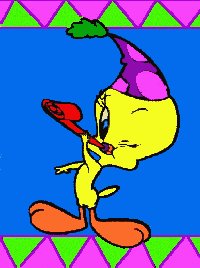 Tweety having a party