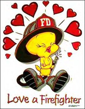 Tweety love a firefighter