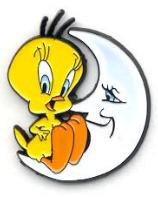 Tweety on a white moon