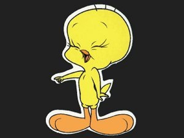 Tweety on black background