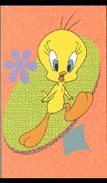 Tweety on orange background