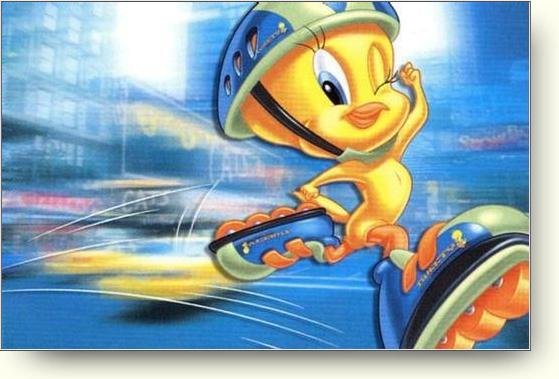 Tweety on skates