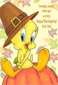 Tweety wishes you a very happy thanksgiving