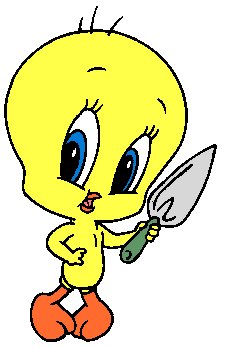 Tweety with a scoop