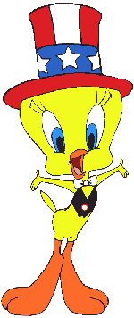 Tweety with american hat