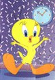 Tweety with clock