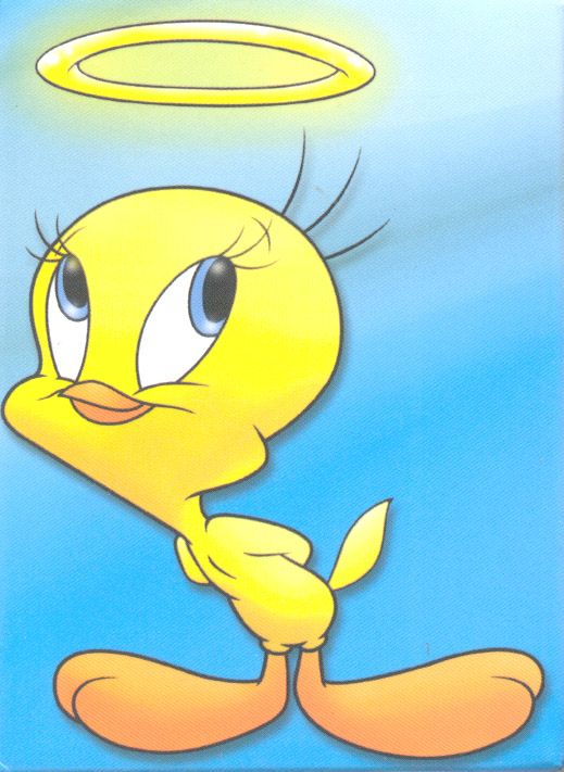Tweety with innocent halo
