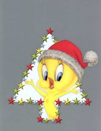 Tweety with small christmas-X-mas tree