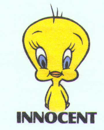 Tweety with text 'innocent'