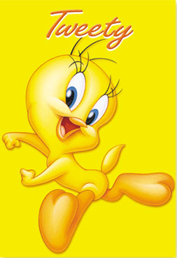 Tweety - yellow background