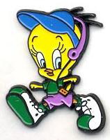 Walking Tweety with headphones